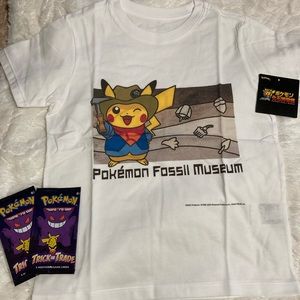 RARE Pokémon Fossil Museum Shirt Kids size 6 Japan